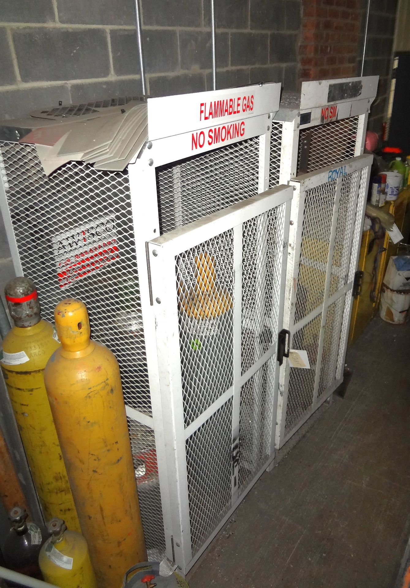 [2] PROPANE STORAGE CAGES, 78" HIGH X 30" WIDE X 26" DEEP (NO TANKS) - Image 2 of 2