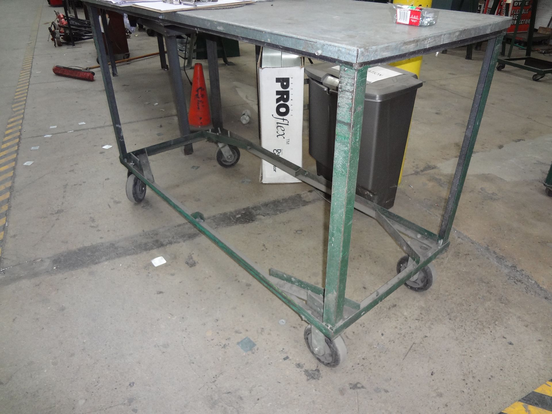 [3] 58-1/2" X 25-1/2" ROLLING STEEL TABLES - Image 2 of 2
