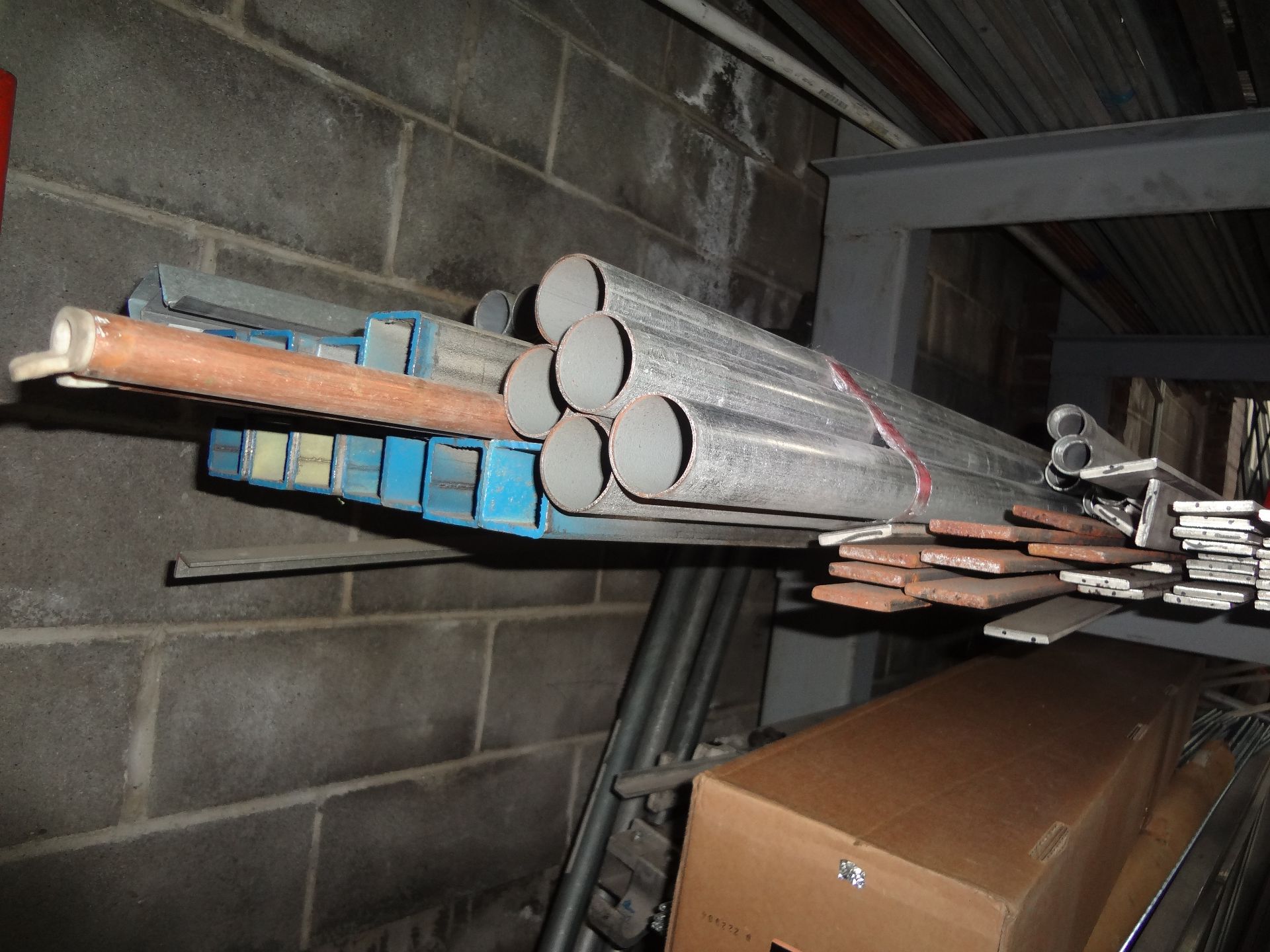 ASSORTED ANGLE IRON, COPPER TUBE, CONDUIT, SQUARE TUBING, FLATS, THREADED ROD, ETC. (AGAINST WALL IN - Image 5 of 5