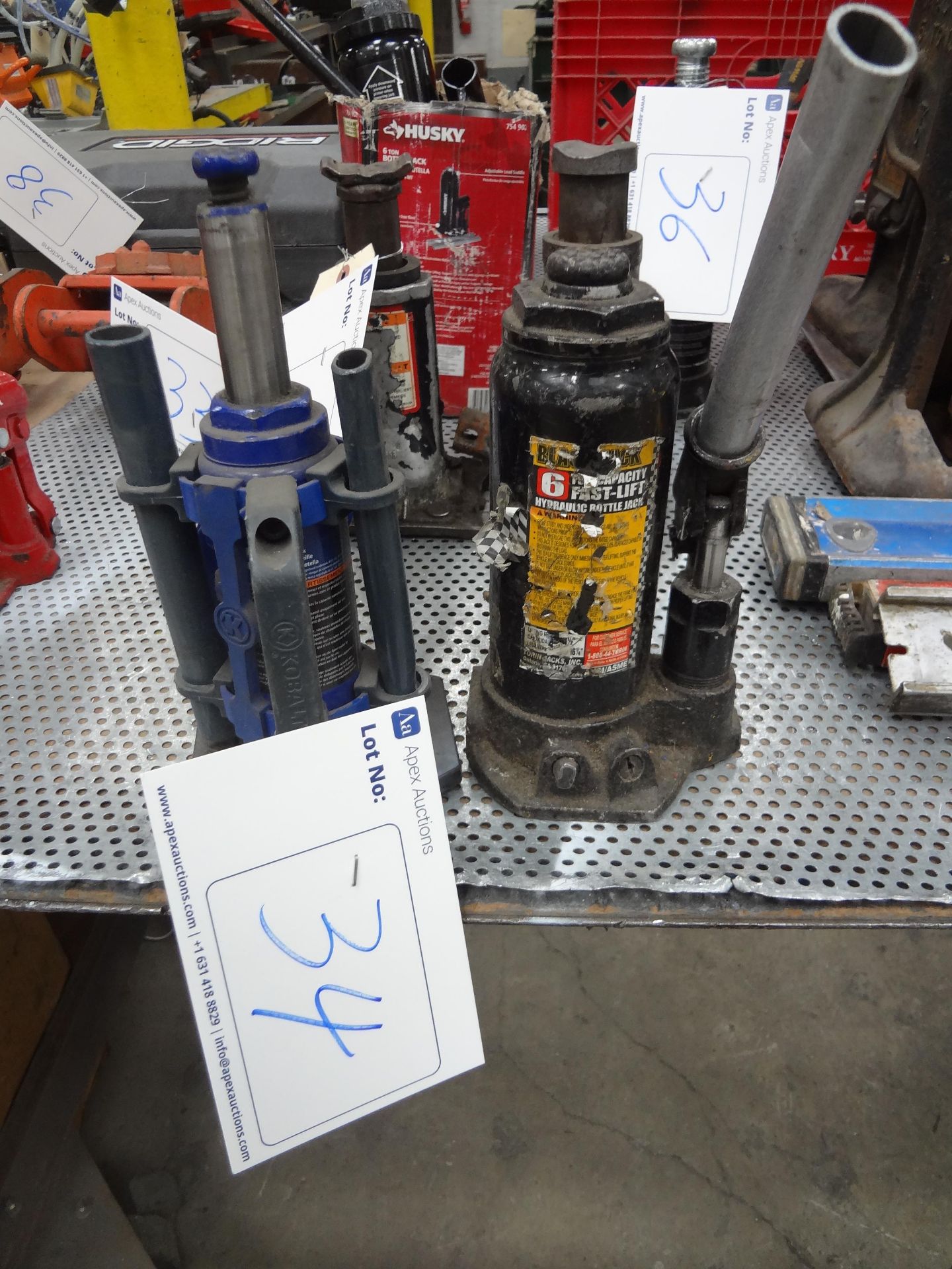 BLACK JACK 6 TON & DeWALT 2 TON BOTTLE JACKS