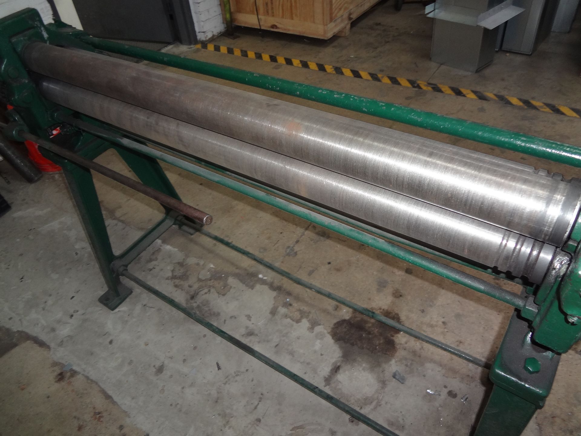 48" PEXTO MANUAL SHEET METAL ROLLER, W/ 3" DIAMETER ROLLS - Image 3 of 4