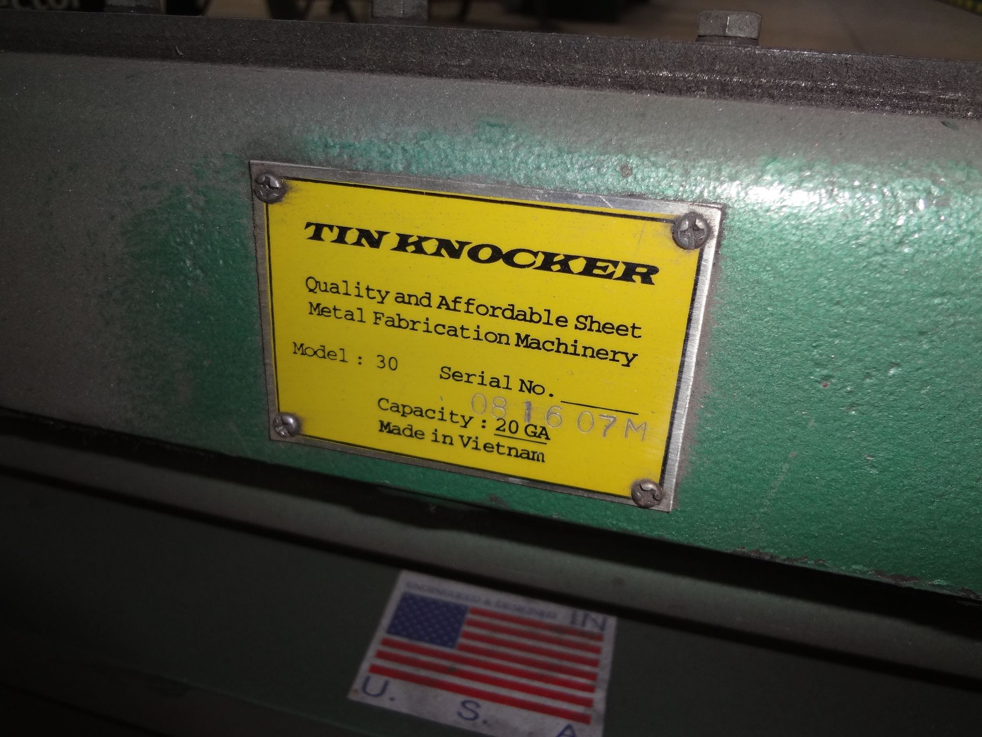 TIN KNOCKER MDL. 30 30" CLEAT BENDER - Image 2 of 2