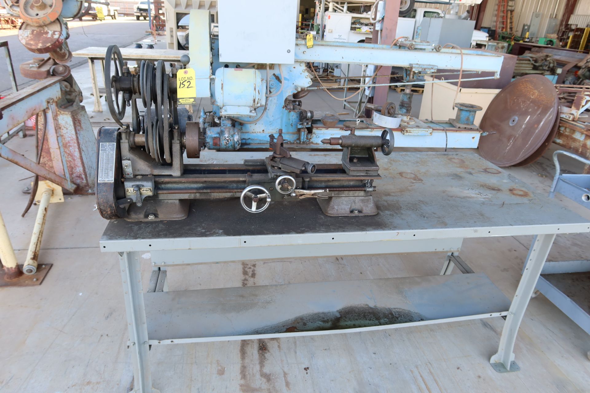 ALTA BENCH MDL. LATHE, 24" BED W/STEEL TABLE