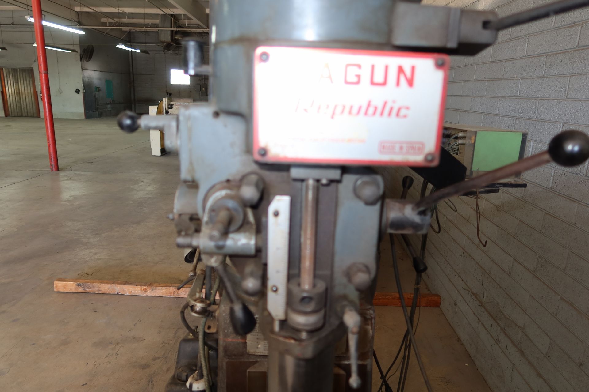 LAGUN VERTICAL MILL, POWER TABLE & KNEE, 50" X 10" TABLE, 2-AXIS DRO & MILL VISE, LOCATED: 3845 N. - Image 2 of 6