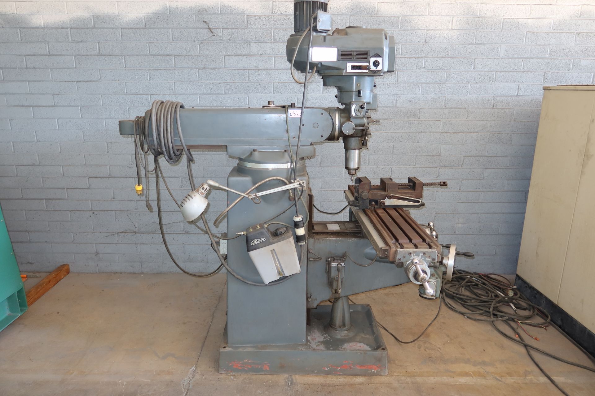 LAGUN VERTICAL MILL, POWER TABLE & KNEE, 50" X 10" TABLE, 2-AXIS DRO & MILL VISE, LOCATED: 3845 N. - Image 6 of 6