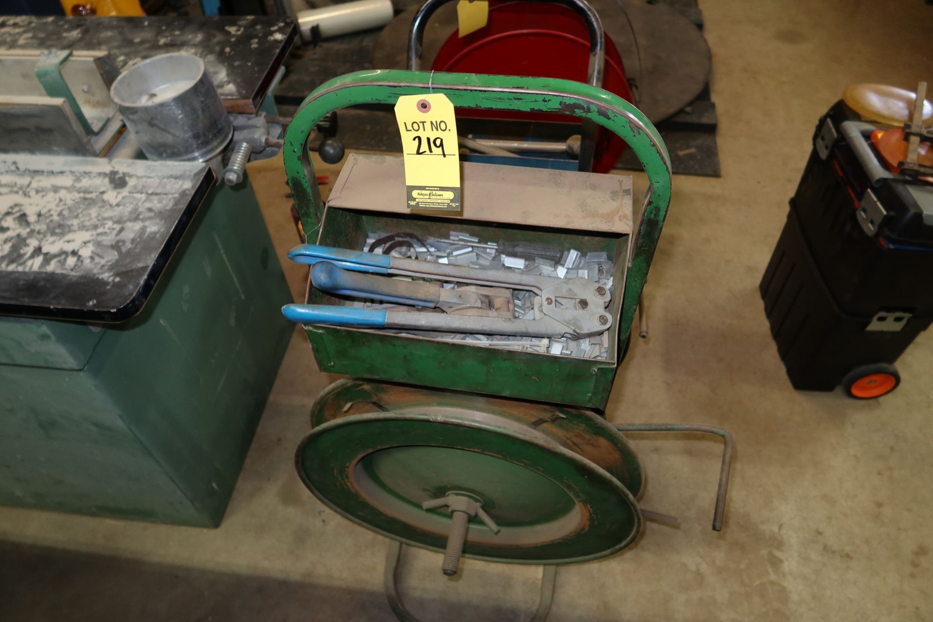 STRAPPING CART W/ TOOLS & CRIMPS