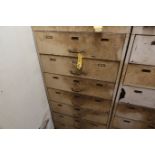 LOT 7 DRAWER TOOL CABINET W/ CONTENTS
