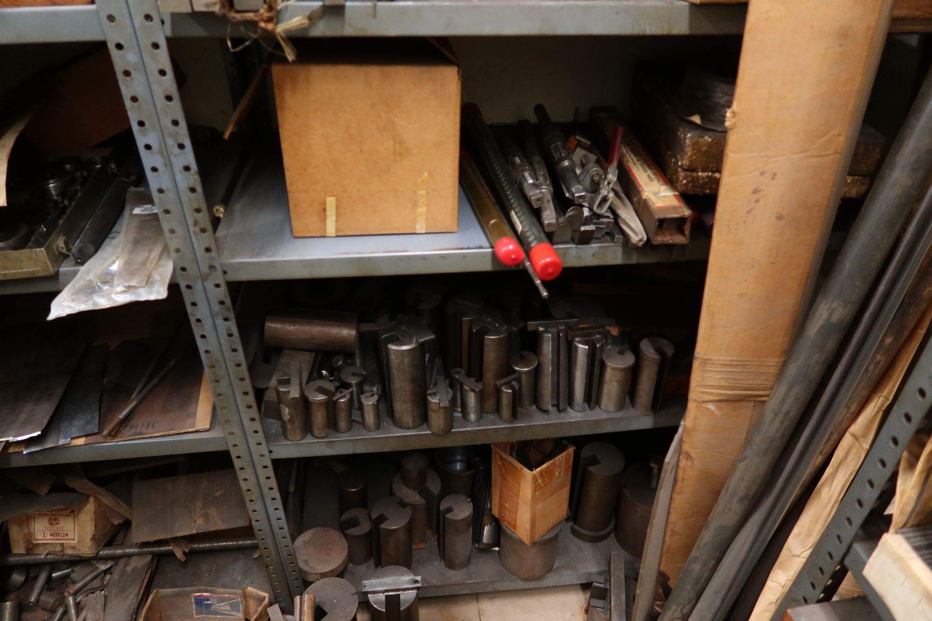 LOT 3-RACKS W/CONTENTS, END MILLS, DRILLS, COLLETS, ETC. - Image 7 of 8