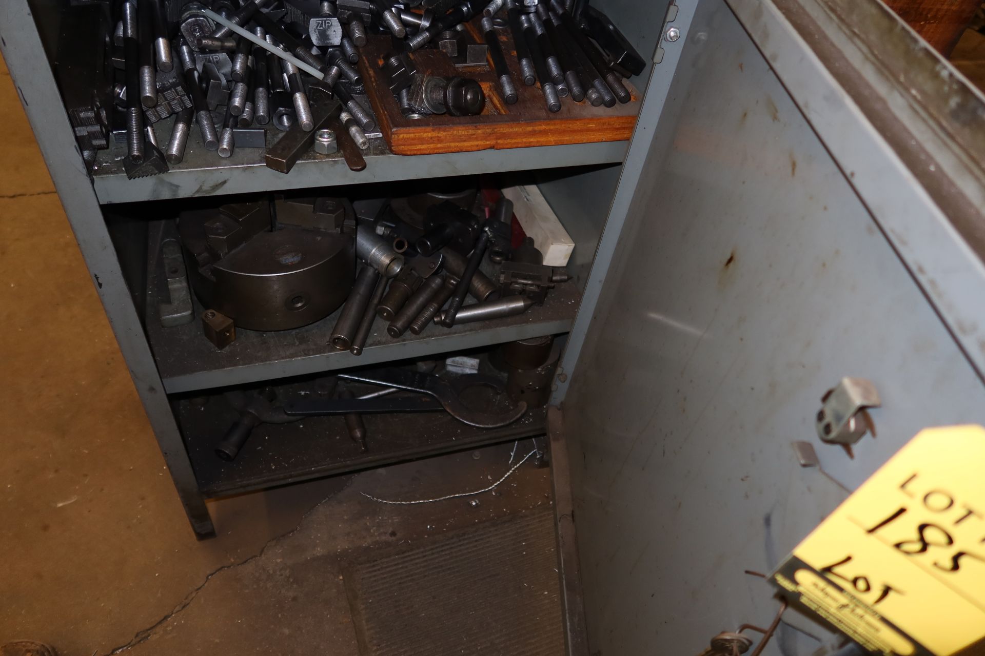 LOT CABINET W/CONTENTS, LATHE TOOLING