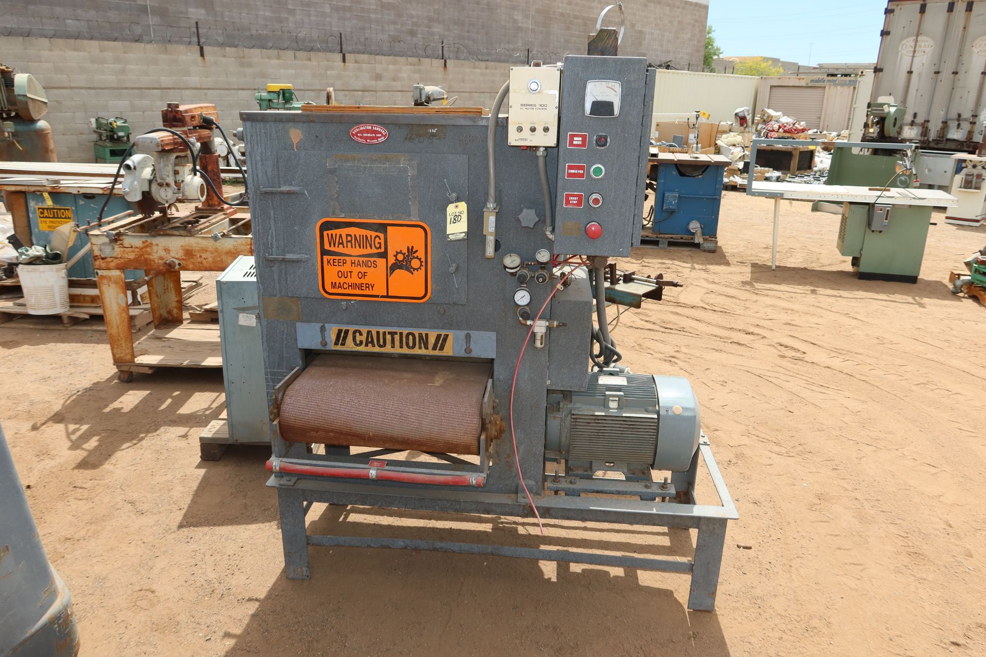 BURLINGTON SANDER 2' WIDE BELT SANDER