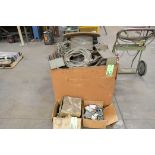 Lot-Various Machine Hook-Up Cords, Buss Plugs, Wire, Wire Clamps and Misc. Outlet Boxes in (1)