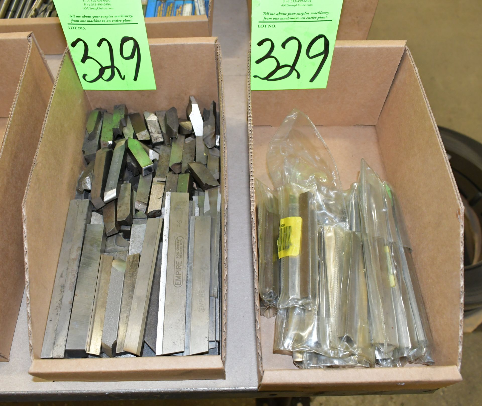 Lot-Cemented and Non-Cemented Boring Bars, Groove Cutters and Packaged Boring Bars in (2) Boxes