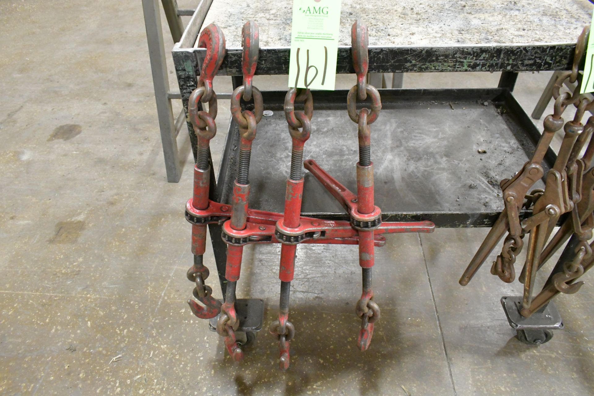 Lot-(4) Ratcheting Chain Binders