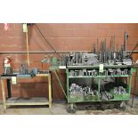 Lot-Large Press Hold Down Tooling with Bench and Cart