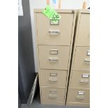 Lot-(1) File Cabinet, (1) 2-Door Cabinet with Office Supplies