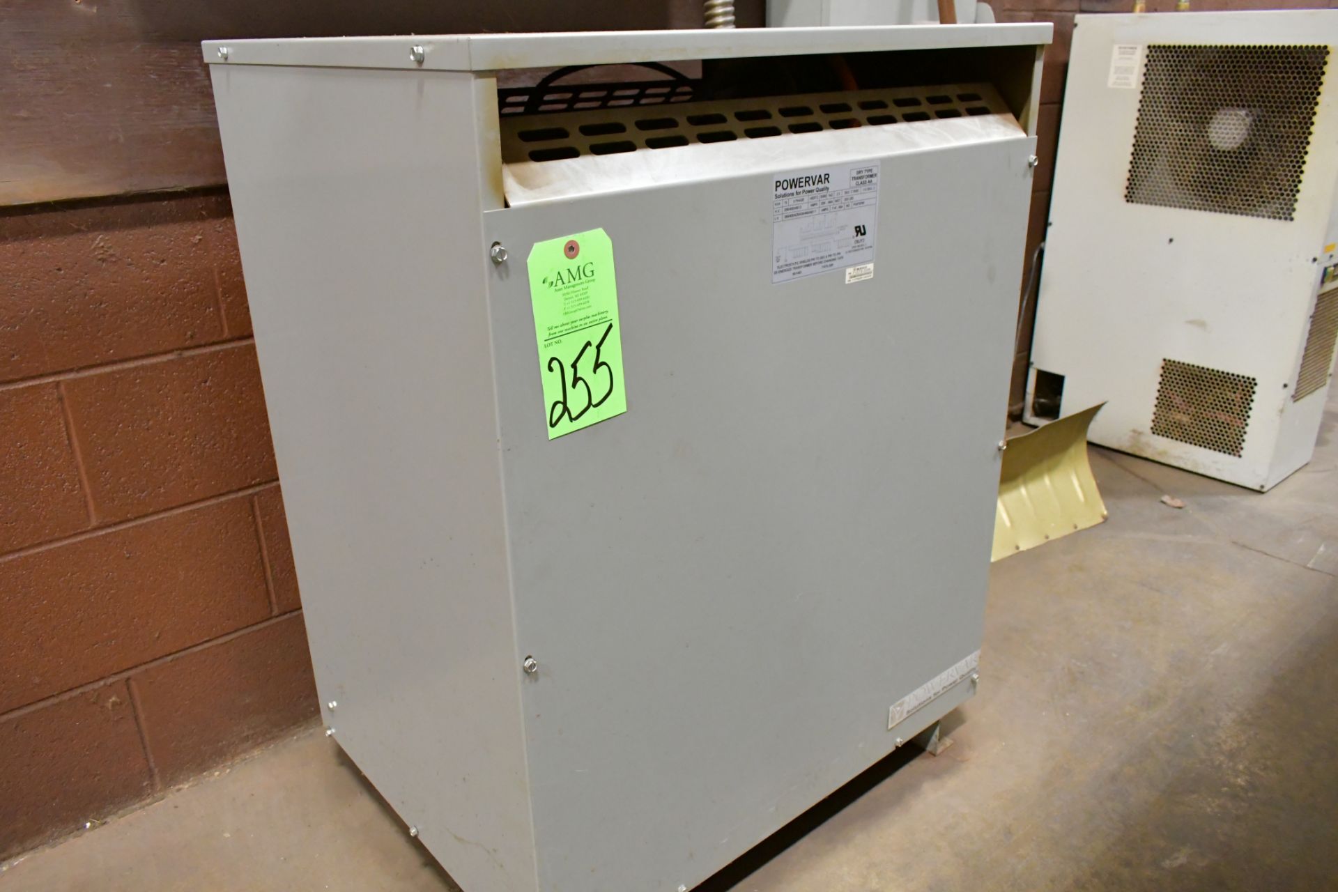 Powervar 75-KVA Transformer, H.V. 208/400/480 D, L.V. 380/400/420/438/460/483 Y