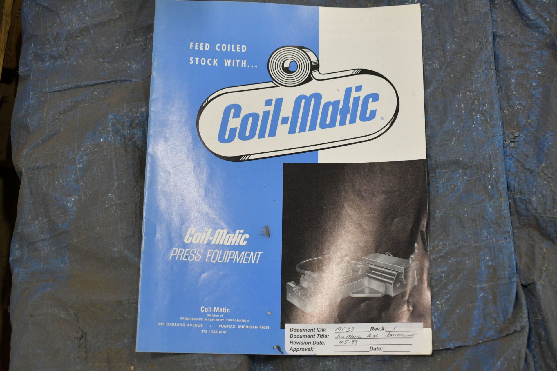 Coil-Matic Model WF-RF-126, Coil Stock Feeder, S/n 73CM90069 on (1) Pallet - Image 4 of 4
