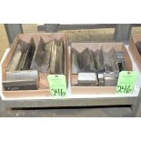 Lot-Various Brake Dies in (2) Boxes on (1) Shelf Under (1) Bench