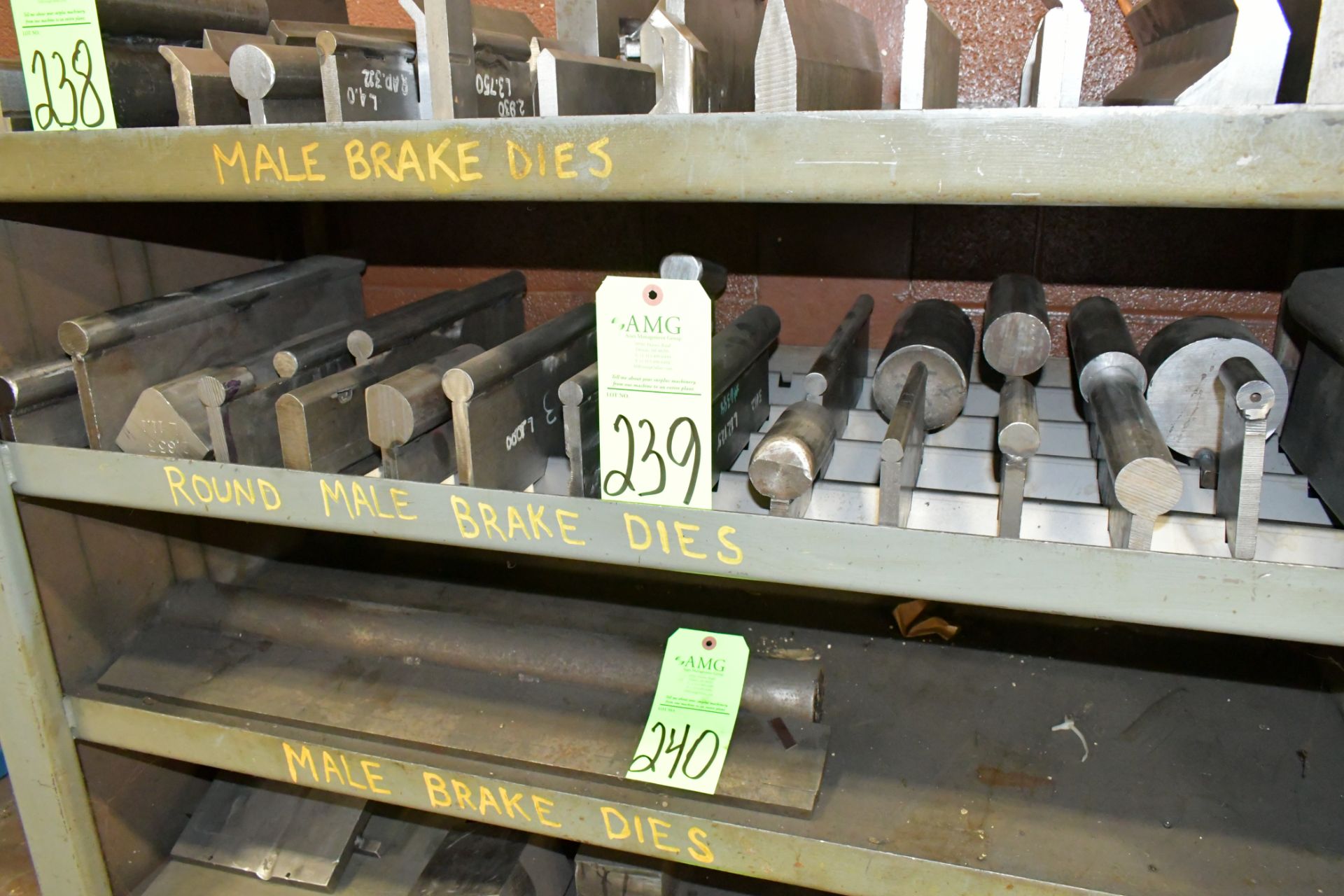Lot-Various Brake Dies on (1) Shelf