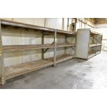 Lot-(4) Sections 8'W x 3'D x 78"H Racking with Wood Decking, (Upstairs Mezzanine)