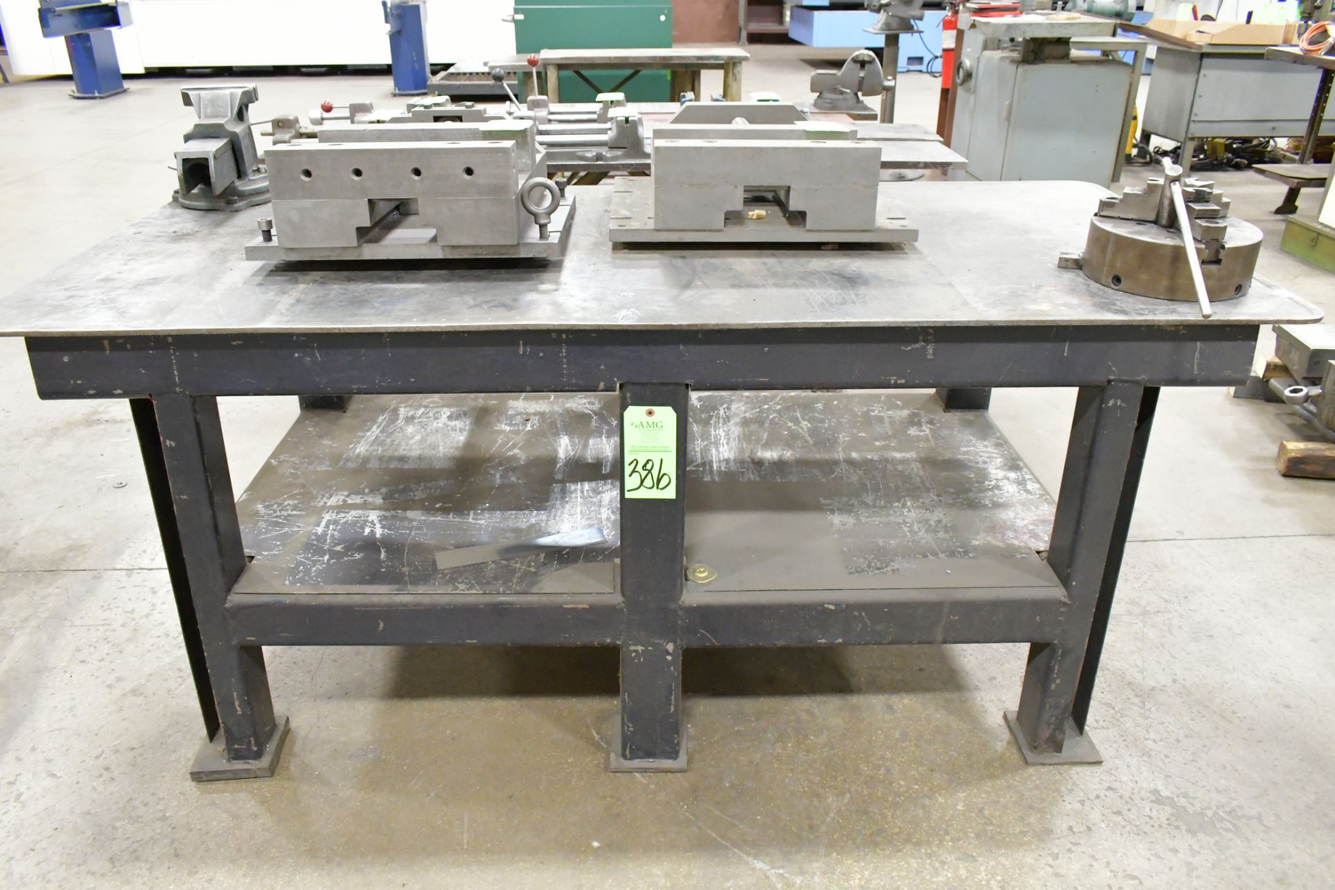 36" x 80" x 3/8" Steel Layout Table, (Contents Not Included), (Not to Be Removed Until Empty)