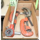 Lot-Various Pipe Threader and Tubing Cutters in (1) Box