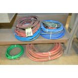 Lot-Various Fluid Hoses in (4) Stacks Under (1) Bench