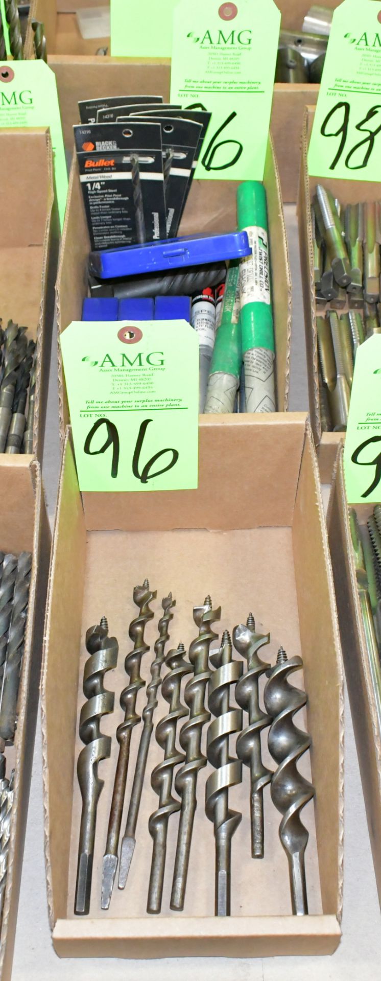 Lot-Packaged Drills and Wood Boring Bits in (2) Boxes