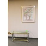 Lot-(1) Table and (1) Wall Painting