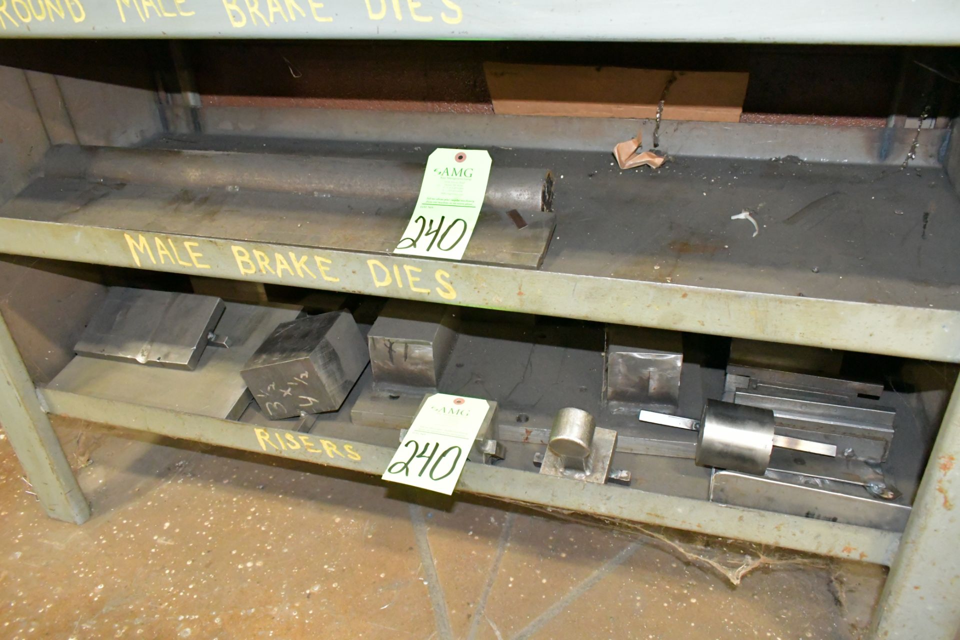 Lot-Various Brake Dies on (2) Shelves