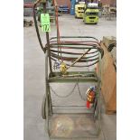Lot-(1) Oxygen/Acetylene Tank Cart with Torches, Gauges, Hose, and Fire Extinguisher