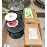 Lot-Various Spools of Wire, Ballast, and Cable Clamps in (1) Box