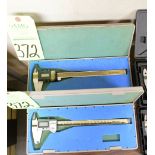 Lot-(2) Mitutoyo 8" Digital Calipers with Cases