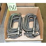 Lot-(7) 4" C-Clamps in (1) Box