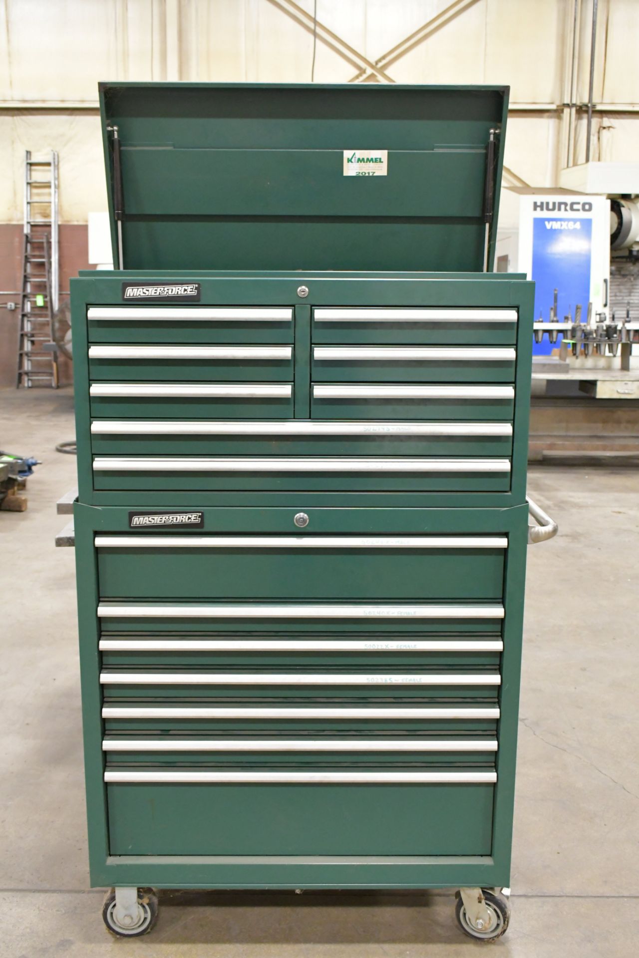 Master Force 7-Drawer Rolling Tool Chest with 8-Drawer Flip Top Stack Tool Box