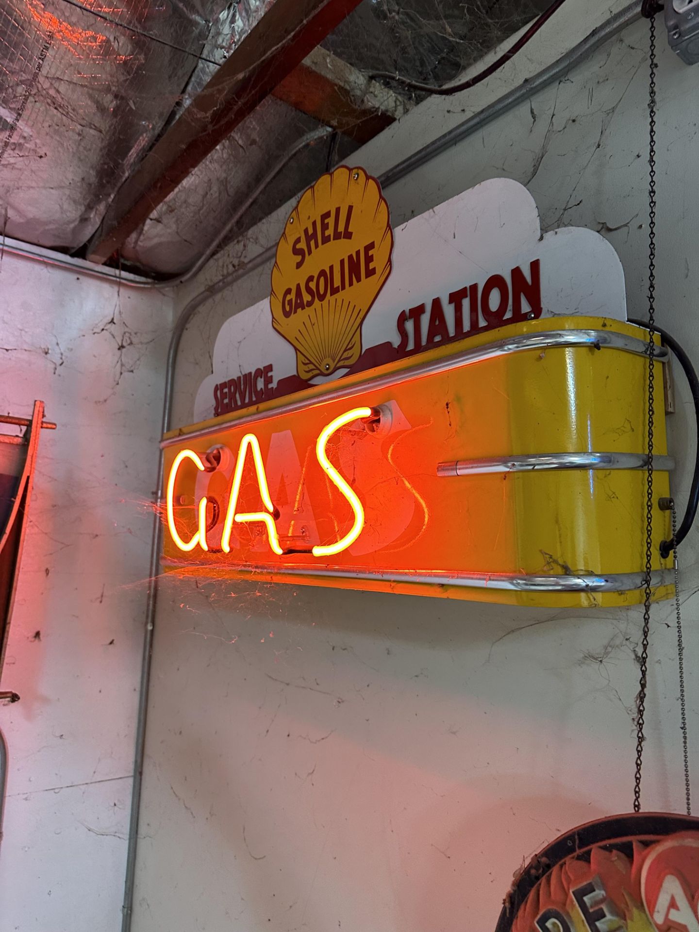 Hamms, shell gas, ace clock used ok cars neon signs - Bild 3 aus 3