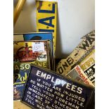 Miscellaneous antique metal signs