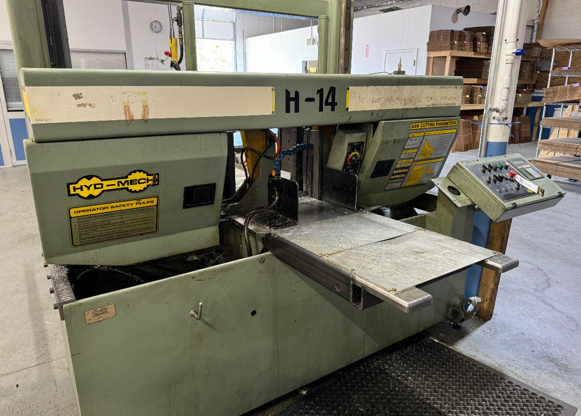 HYD-MECH Mdl. H-14 Automatic Horizontal Band Saw SN: 50500231 - Image 6 of 10