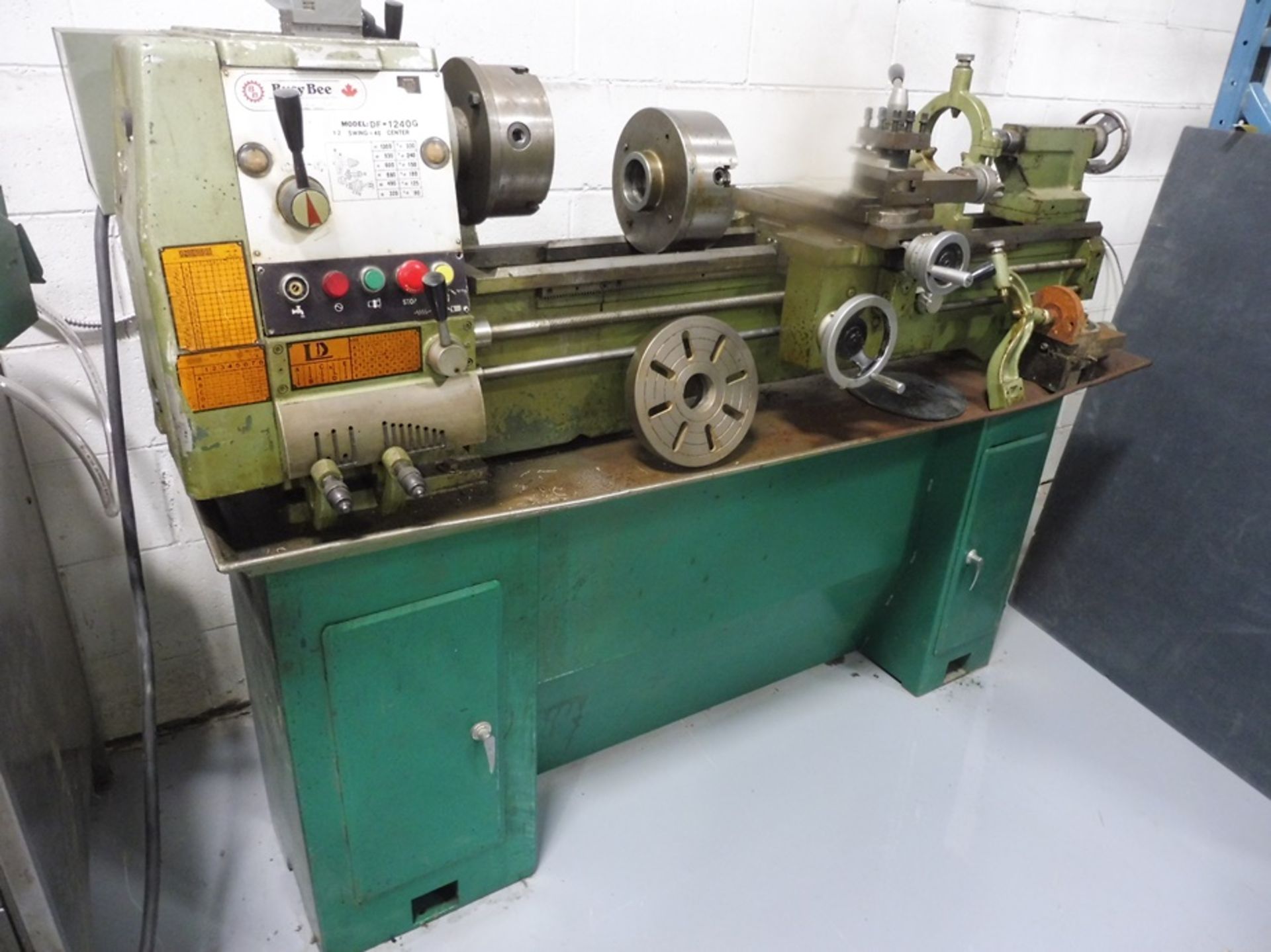 BUSY BEE "DF-1240G" Gap Bed Bench Type Tool Room Lathe, S/N: N/A, 12" Swing, 40" Centers, Inch &