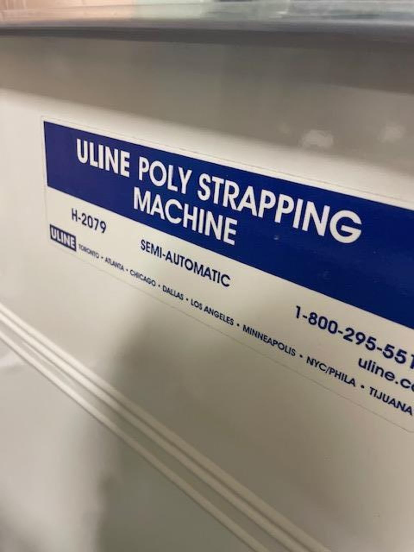ULINE "H-2079" Poly Strapping Unit, S/N: 1603228667 (North York Facility) - Image 2 of 4