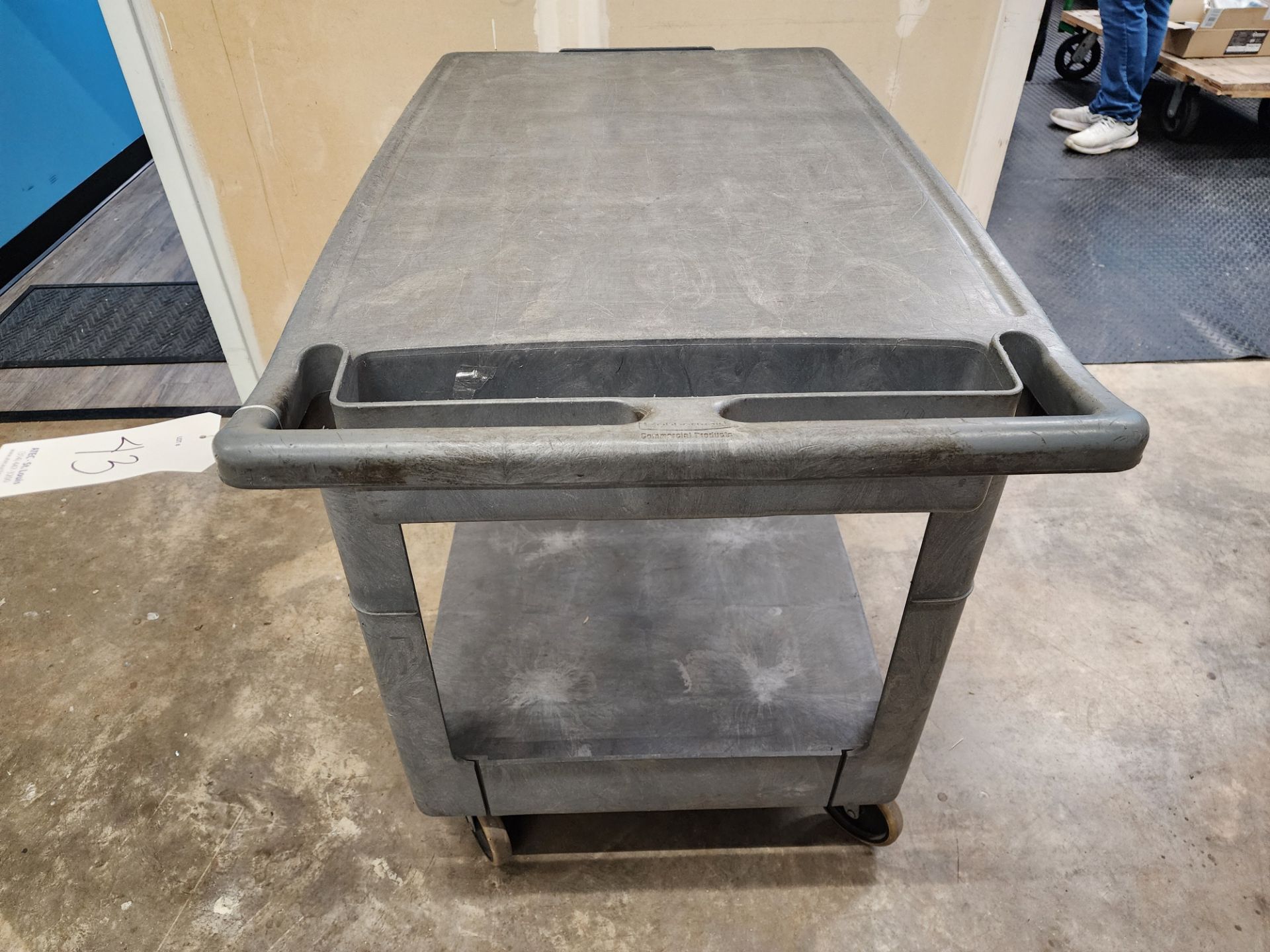 Gray Rubbermaid Utility Cart, 2-Tier, 25"x36" - Image 2 of 3