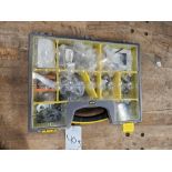 Stanley Tool Box w/Misc Screws, Clamps, Rivets, Etc