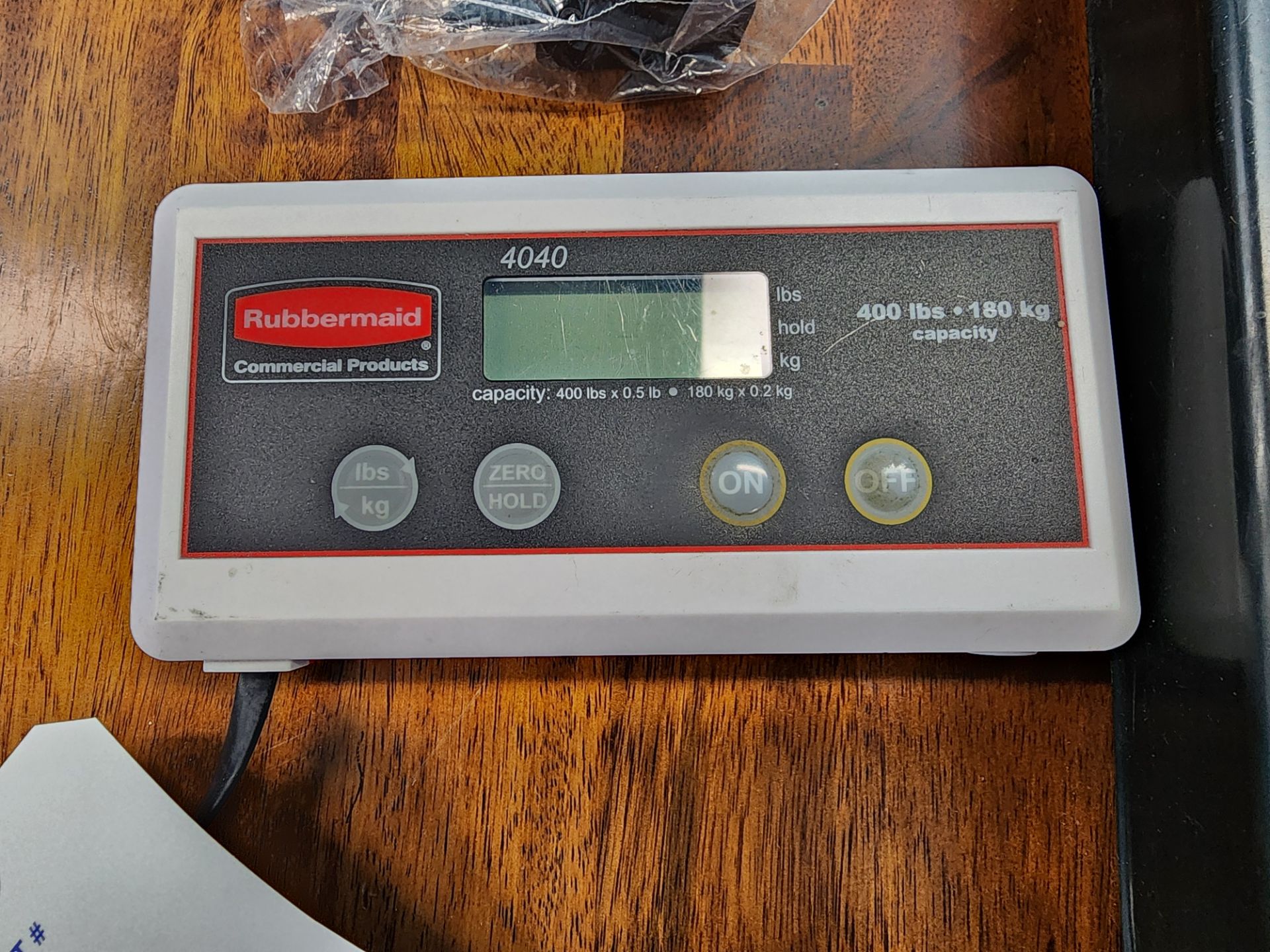 Rubbermaid Model 4040-88 Shipping Scale, 400 Lb Capacity, S/N 001008; w/Power Cord (Missing - Image 2 of 5