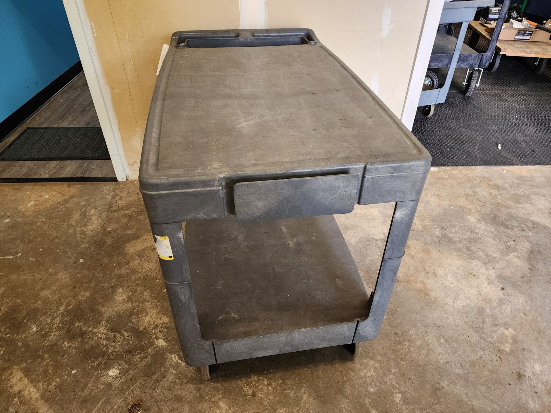 Gray Rubbermaid Utility Cart, 2-Tier, 25"x36" - Image 3 of 3
