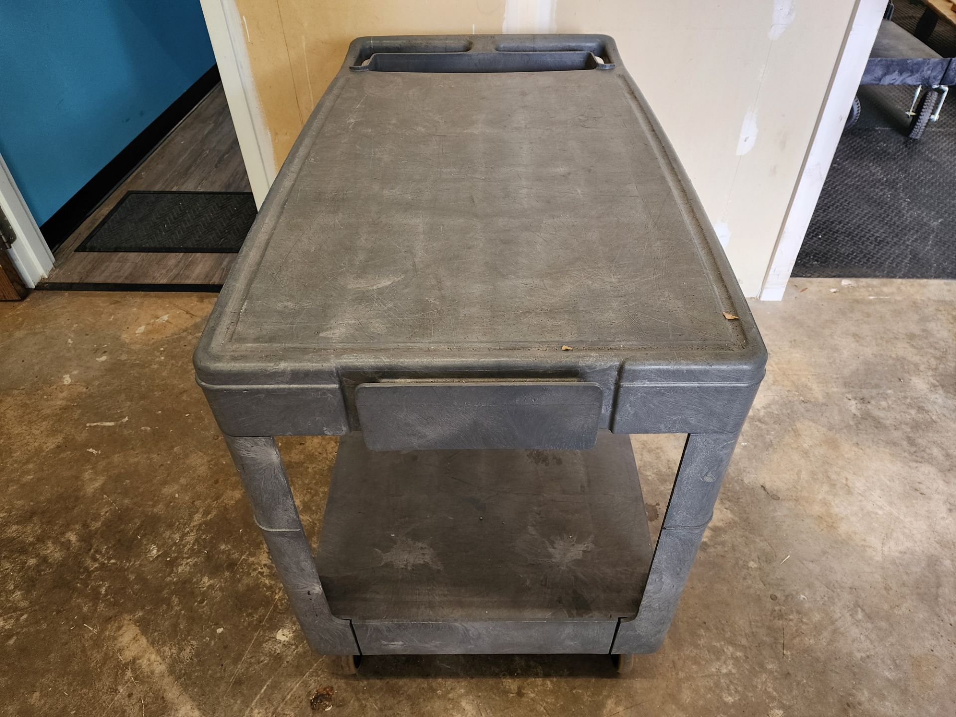 Gray Rubbermaid Utility Cart, 2-Tier, 25"x36" - Image 3 of 3