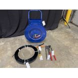 Uline Industrial Poly Strapping Cart, w/Roll of Poly Strapping, Poly Strapping Tensioner, (2) Poly