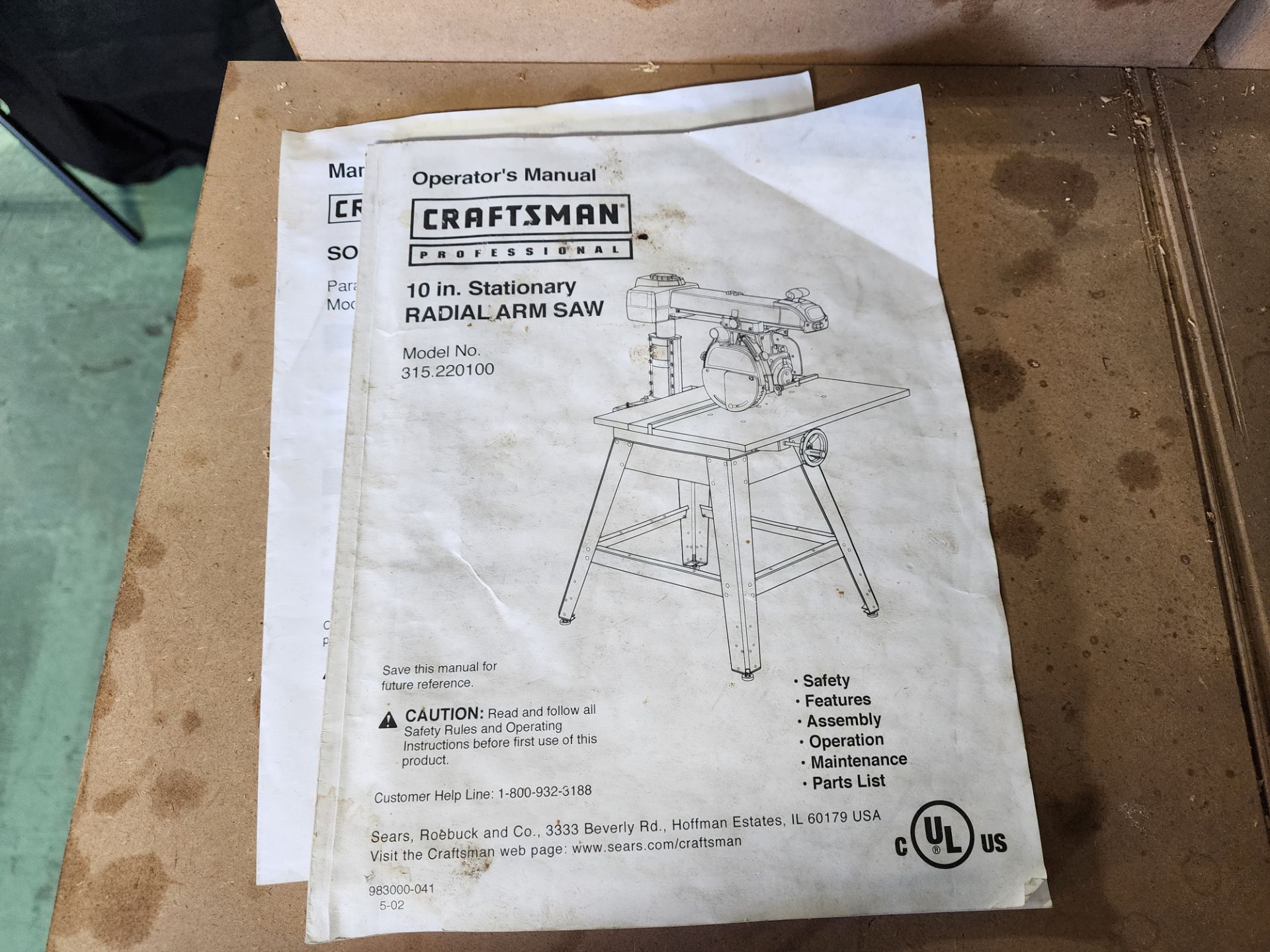 Craftsman Laser Trac 10" Radial Arm Saw - Image 9 of 9