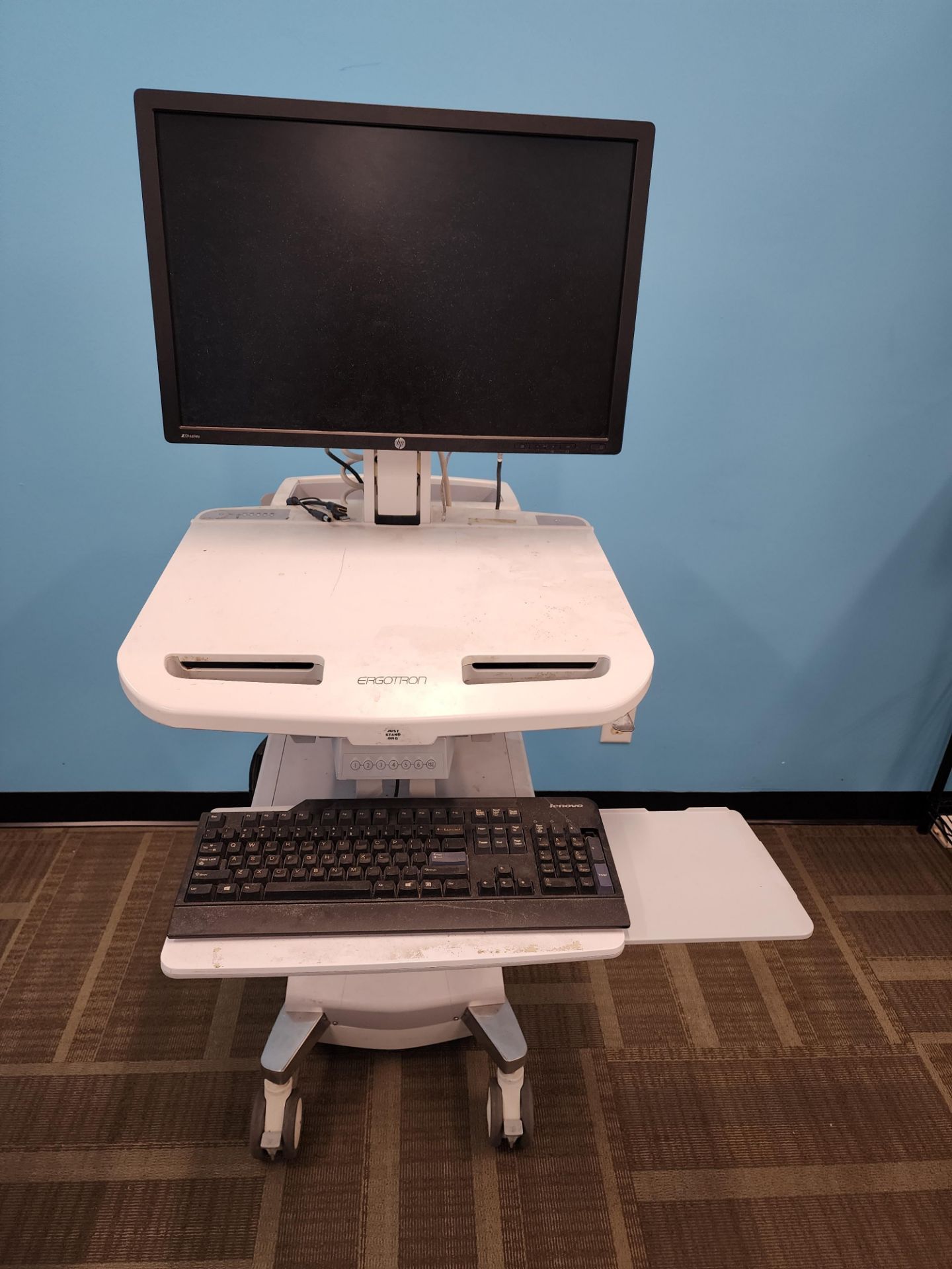 ErgoTron Model SV42-3311-1 "StyleView" Medical Cart w/LCD Mount & HP Monitor, SLA Powered, 1 - Image 2 of 10