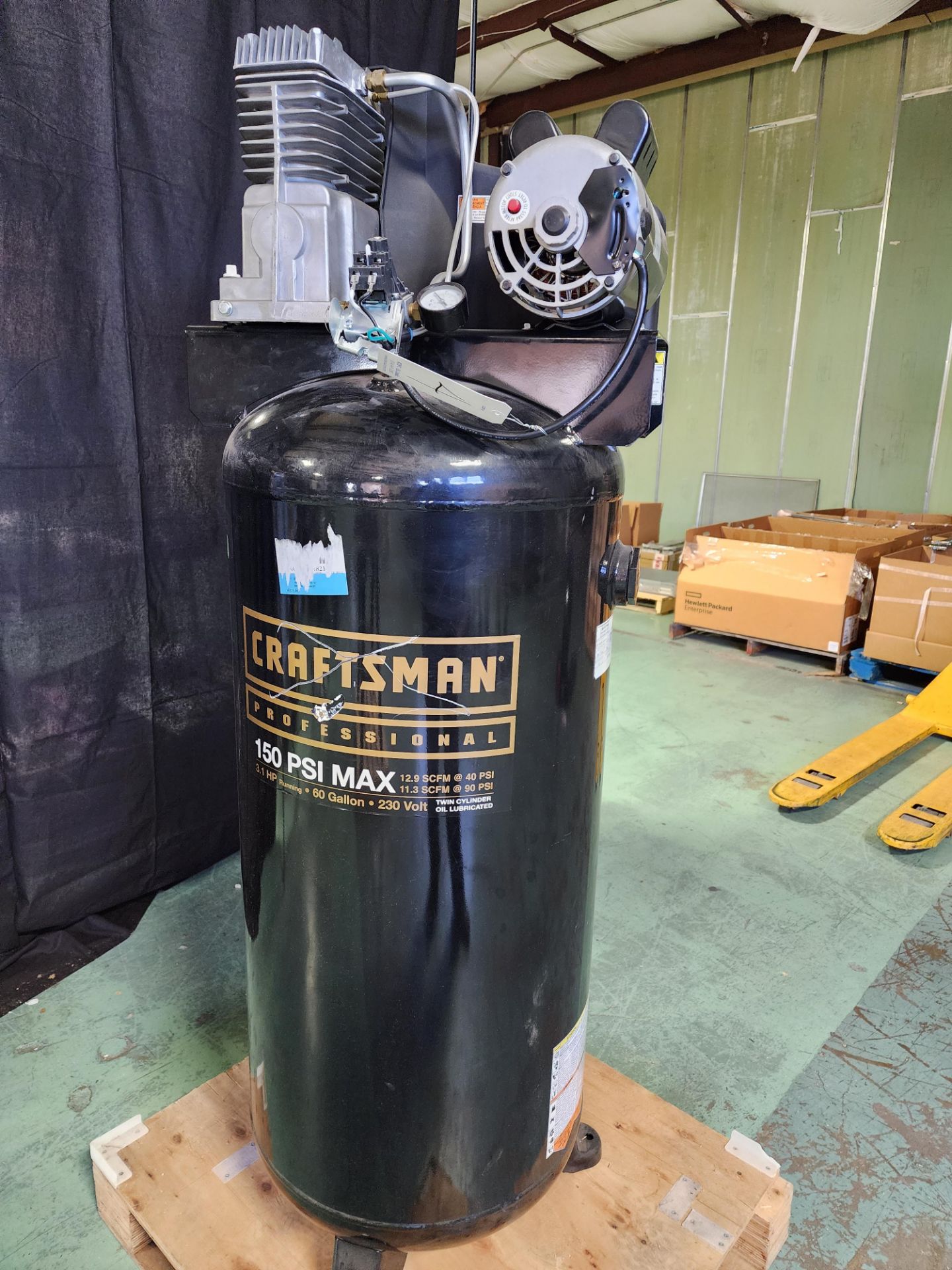 Craftsman Professional Air Compressor - LISTED AS "SALVAGE": 150 PSI, 240 Volt, 3.1 HP, 60 Gallon - Image 2 of 11
