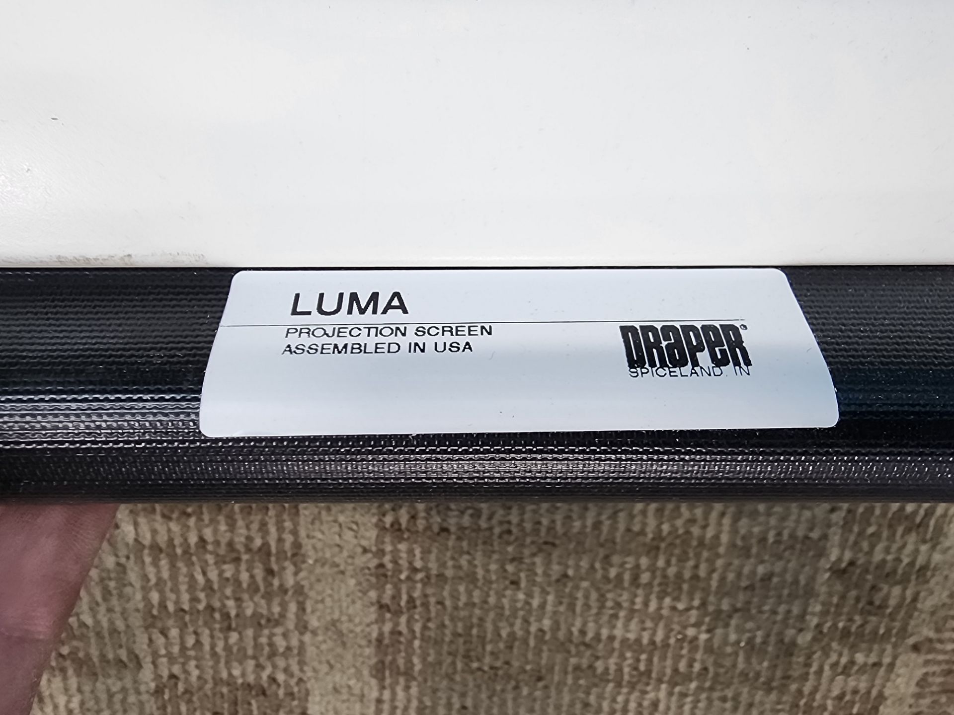 Draper Luma Manual Projector Screen, Max Image Width 96" Wide, Can be wall or ceiling mounted - Image 3 of 3